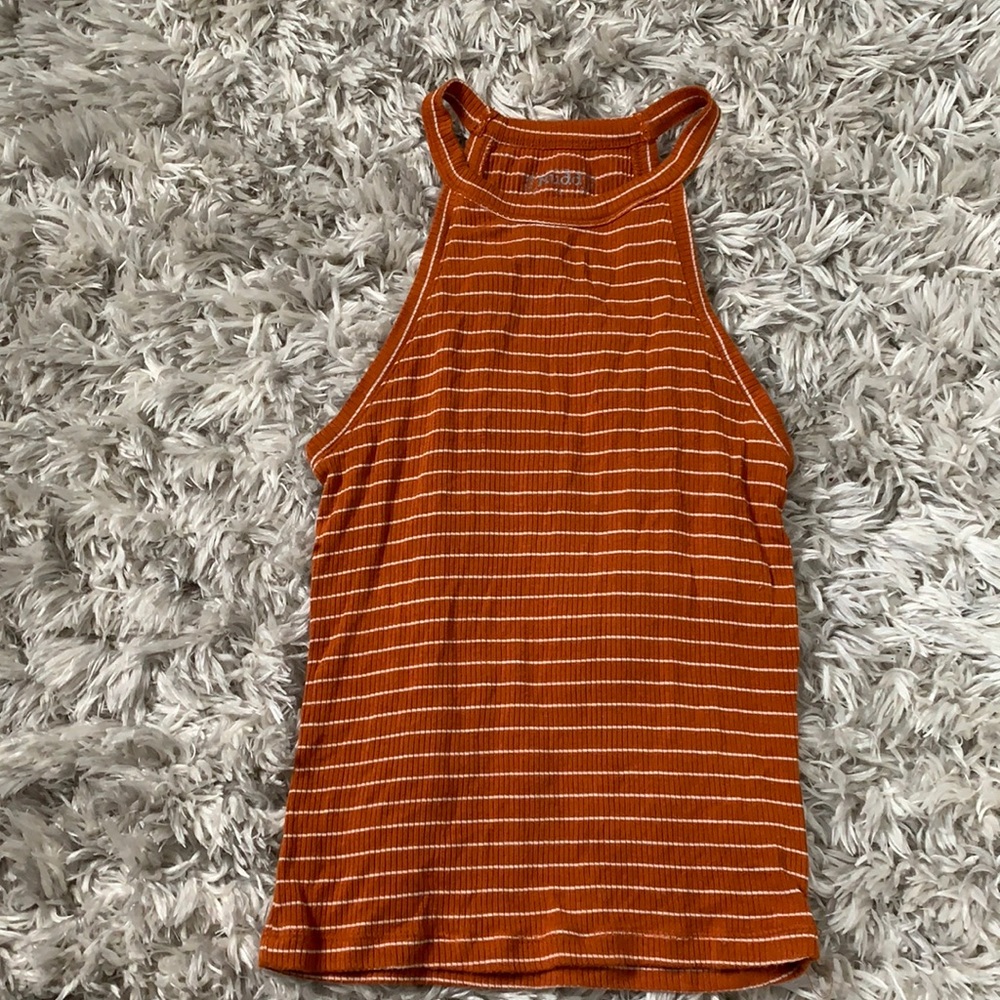 Mudd Orange and White Stripped Tank Top